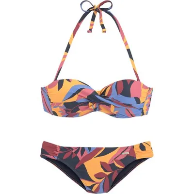 Sunseeker Bügel-Bandeau-Bikini »Allis« mit Blätterdruck