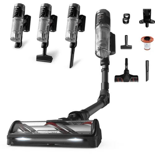 Rowenta Akku-Hand-und Stielstaubsauger »X-Force Flex 12.60 Neo Complete, 60 Minuten Laufzeit, Flex-Gelenk« LED-Beleuchtung, hocheffiziente Saugleistung dank 150 Air Watt, RH9L55