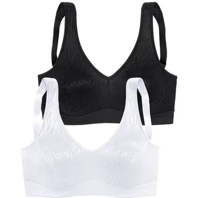 Nuance Entlastungs-BH Packung, 2 Stück, ohne Bügel mit Glanzjacquard
