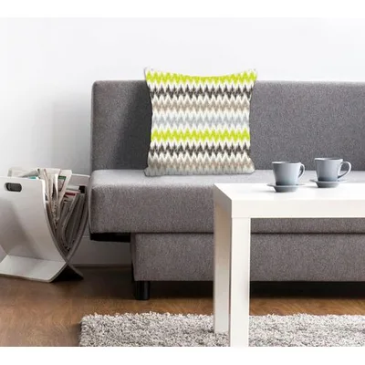 queence Dekokissen »Lukas« mit Zick-Zack Muster, Kissenhülle ohne Füllung, 1 Stück